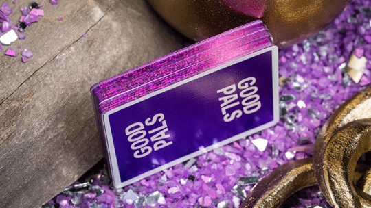 Preview: GILDED Good Pals Purple Foil Logo Playing Cards