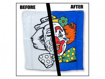 Verwandlung Trauriger zu Glücklicher Clown Seidentuch - Happy Sad Clown Silk - Set