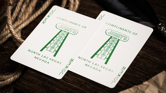Jerry's Nugget (Felt Green) Marked Monotone - Pokerdeck - Markiertes Kartenspiel