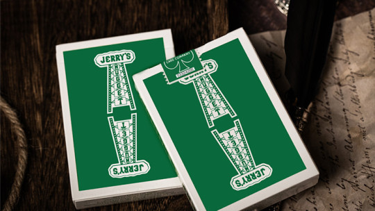 Jerry's Nugget (Felt Green) Marked Monotone - Pokerdeck - Markiertes Kartenspiel