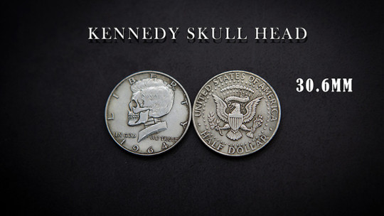 KENNEDY SKULL HEAD COIN by Men Zi Magic