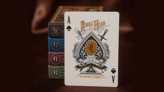 King's Head (Black and Gold Foil) by Joker and the Thief - Pokerdeck