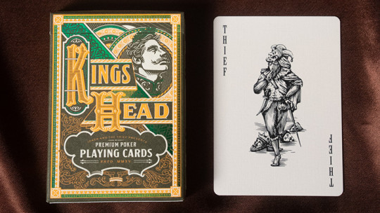 Kings Head (Green & Yellow) by Joker and the Thief - Pokerdeck