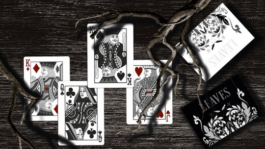 Leaves Black - Pokerdeck