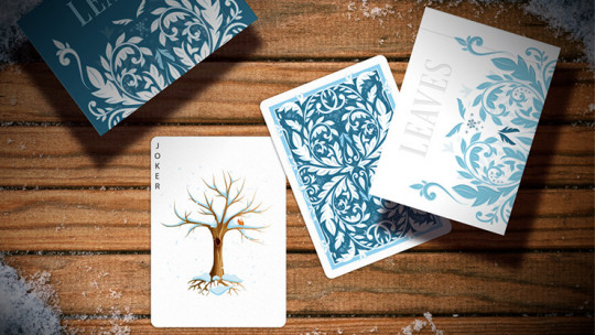 Leaves Winter (Blue) by Dutch Card House Company - Pokerdeck