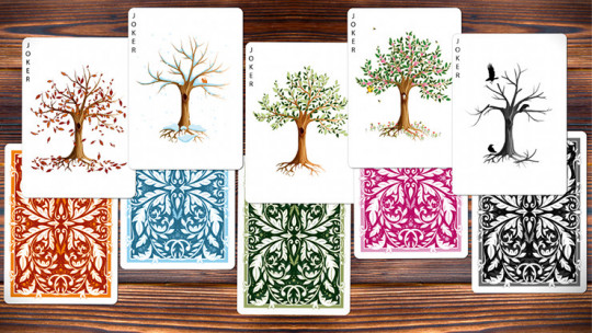 Leaves Winter (Blue) by Dutch Card House Company - Pokerdeck