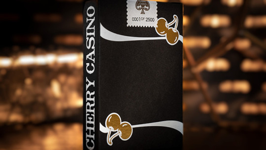 Limited Edition Cherry Casino (Monte Carlo Black and Gold) Numbered Seals - Pokerdeck