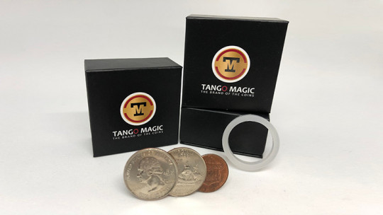 Locking Trick 61 cents (w/DVD)(2 Quarters, 1 Dime, 1 Penny) by Tango (D0130)