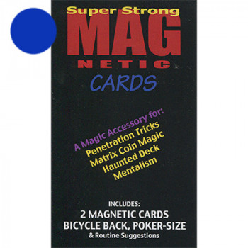 Magnetkarten 2 Stück - Blau - Magnetische Karten by Chazpro Magic