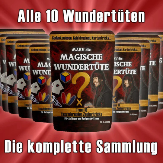 MARV die magische Wundertüte – Komplett-Set (10 Wundertüten / 10 Zaubertricks)