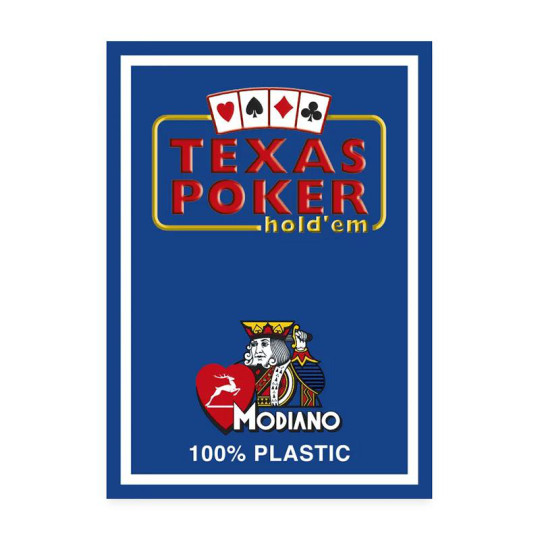 Modiano playing cards - Texas Poker 2 Jumbo index Blue