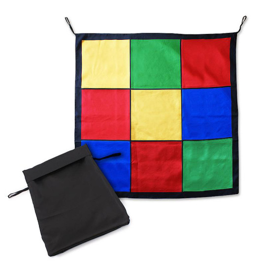 Multi Square Blendo - Bunte Seidentücher in Tasche - Beutel Verwandlung