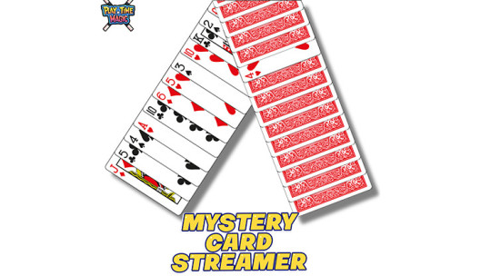 Preview: Mystery Card Streamer (Red 4 of Hearts) by PlayTime Magic DEFMA