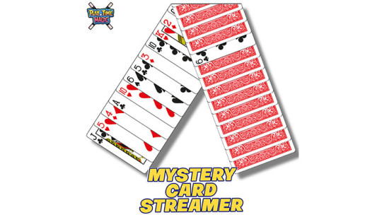 Preview: Mystery Card Streamer (Red 6 of Clubs) by PlayTime Magic DEFMA