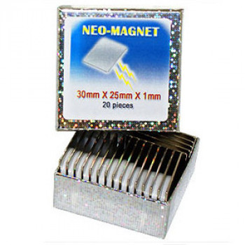Neodym-Magnet (Quadermagnet - 30mm x 25mm x 1mm)