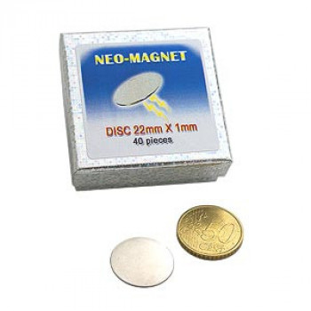 Neodym-Magnet (Scheibenmagnet - 22mm x 1mm)