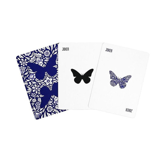Preview: Original 3rd Edition Butterfly Playing Cards  with video tutorials - Blue (marked)