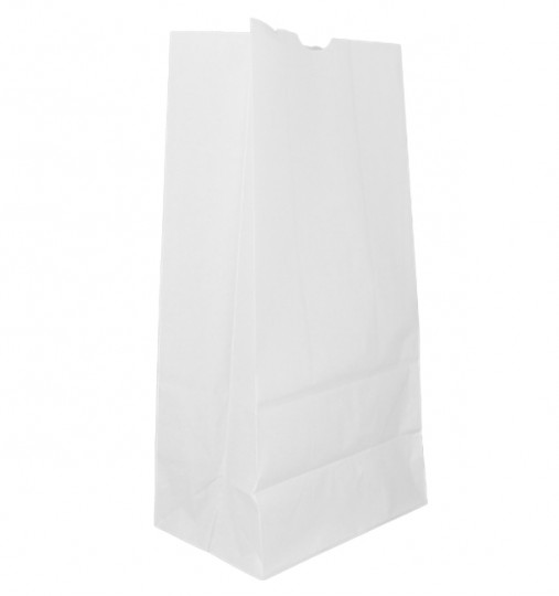 Papiertüten - Weiß - Paper Bags - 10 Stück - 18+11x34 cm, 60g/m² - ERSATZ für Refilled und Cube in Bottle