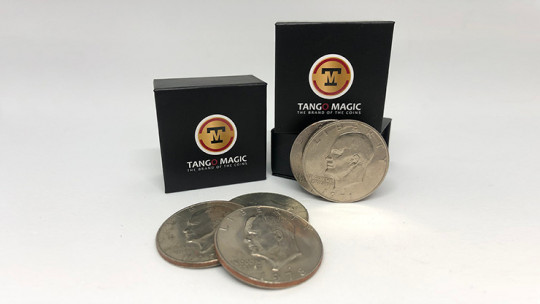 Perfect Shell Coin Set Eisenhower Dollar (Shell and 4 Coins D0202) by Tango Magic