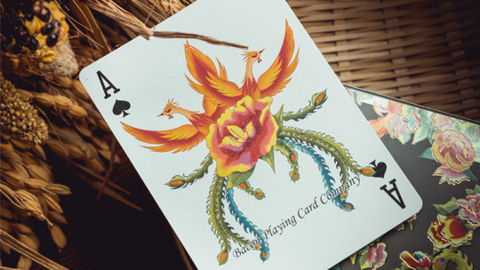Phoenix and Peony (Green) by Bacon Playing Card Company - Pokerdeck