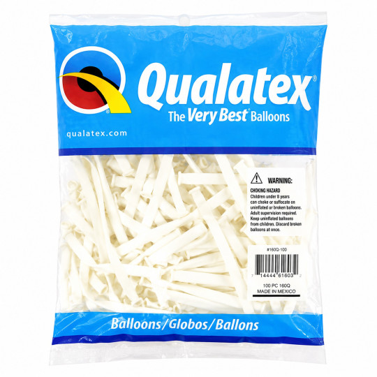 Qualatex 260 Weiß Modellierballons – 50er Pack Premium Qualität (ca. 5 × 152 cm)