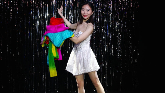 Rainbow Silk Fountain Streamer by Yan Yan Ma and Magiclism