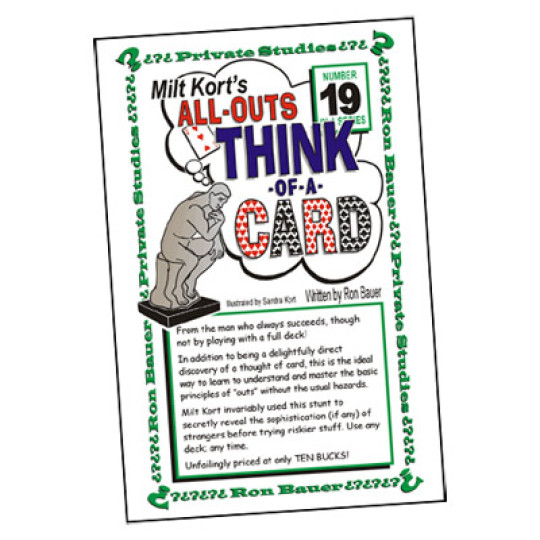 Ron Bauer Series: #19 - Milt Kort's All Outs Think of a Card - Buch