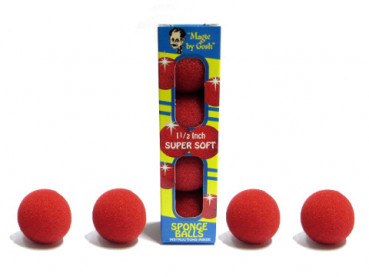 Schaumstoffbälle 1.5 Zoll - Sponge Balls - Super Soft - 4 Stück (rot)