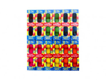 Schaumstoffbälle - 1.5 Zoll - Blau - Sponge Balls - Super Soft - 4 Stück