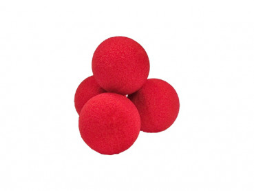 Schaumstoffbälle Rot - 1.5 Zoll - High Density Ultra Soft - Sponge Balls - 4 Stück