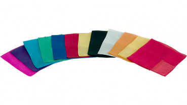 Seidentücher Set by Gosh - 30 x 30 cm - 12 Stück verschiedene Farben