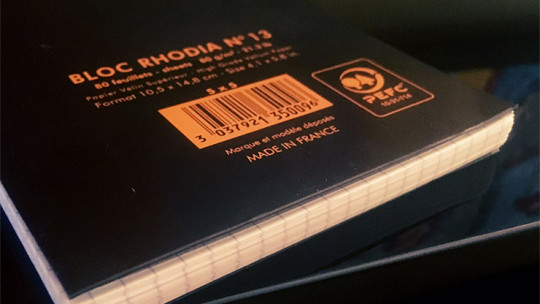 SvenPad® Elegance Rhodia® Edition (Single, Black Cover) - Forcieblöcke