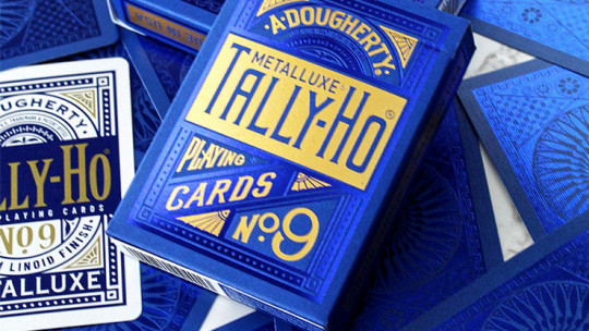 Tally Ho Blue (Circle) MetalLuxe by US - Pokerdeck