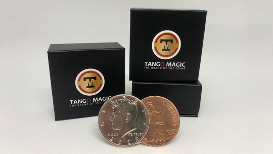 Tango Ultimate Coin (T.U.C)(D0110) Copper and Silver with instructional DVD by Tango