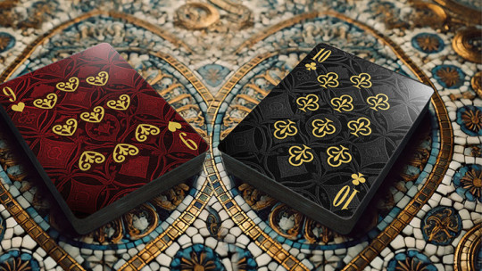 Preview: The Spirit of Cubism (Dark Red) Playing Cards