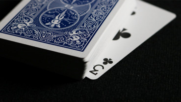 Gaff Card - (3 1/2 of Clubs) - Bicycle - Blau