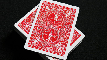 Gaff Card - (3 1/2 of Clubs) - Bicycle - Rot