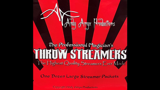 Throw Streamers RED by Andy Amyx ( 1dozen = 1 unit)