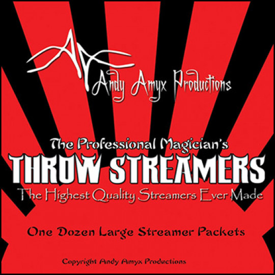 Throw Streamers WHITE by Andy Amyx( 1dozen=1 unit)