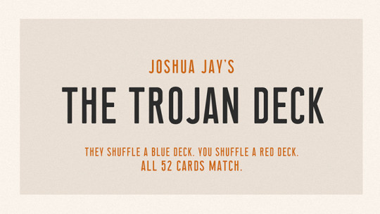 Trojan Deck Standard Index by Joshua Jay - Kartenspiele stimmen überein - Zaubertrick