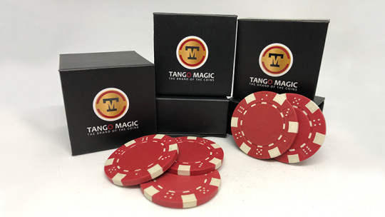 TUC Poker Chip Red plus 3 regular chips (PK002R) by Tango Magic