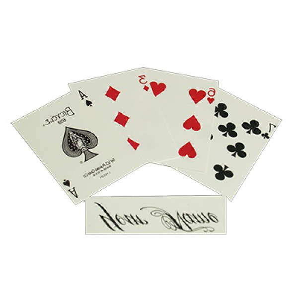 Tattoo Kartenvorhersagen - Herz 6 - 10 Stück - Zaubertrick