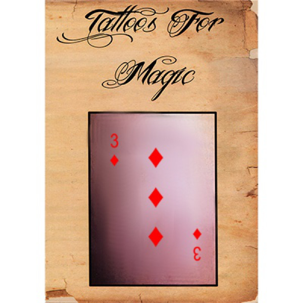 Tattoo Kartenvorhersagen - Karo 3 - 10 Stück - Zaubertrick