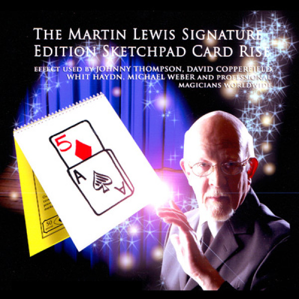 Signature Edition Sketchpad Card Rise by Martin Lewis - Skizzenblock Kartensteiger Zaubertrick