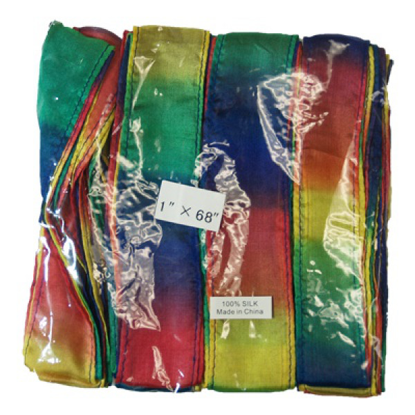 Streamer 12er Set - Tuchband für Daumenspitze 100% Seide - 2,5 cm x 170 cm