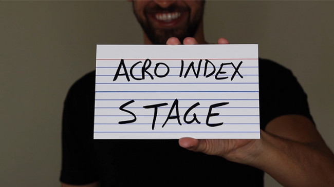 Acro Index Dry Erase Large 5"x8"(Gimmicks and Online Instructions) by Blake Vogt