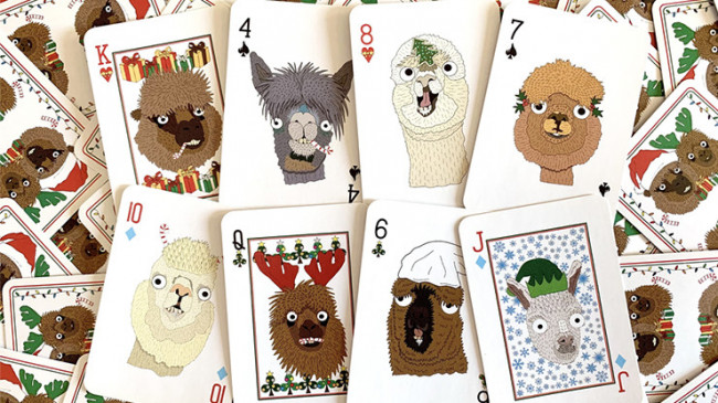Alpaca Christmas Kids Playing Cards - Pokerdeck