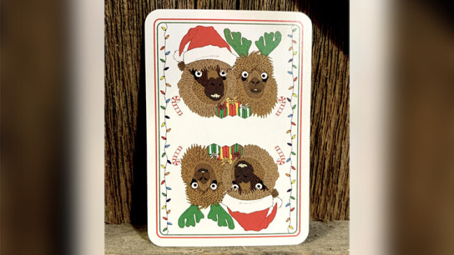 Alpaca Christmas Kids Playing Cards - Pokerdeck