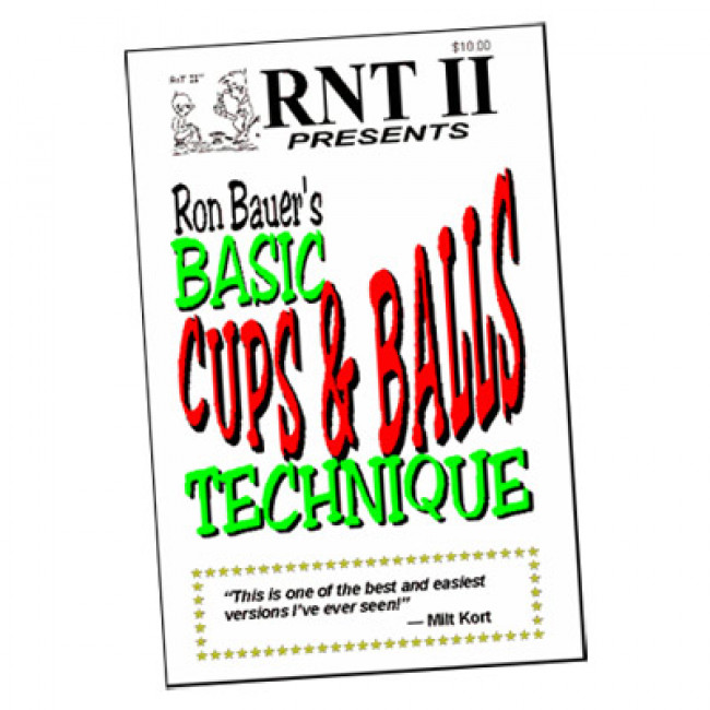 Basic Cups & Balls Technique book - Ron Bauer - Buch