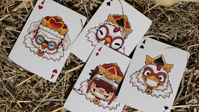 BICYCLE CHKNS & CROWNS PLAYING CARDS